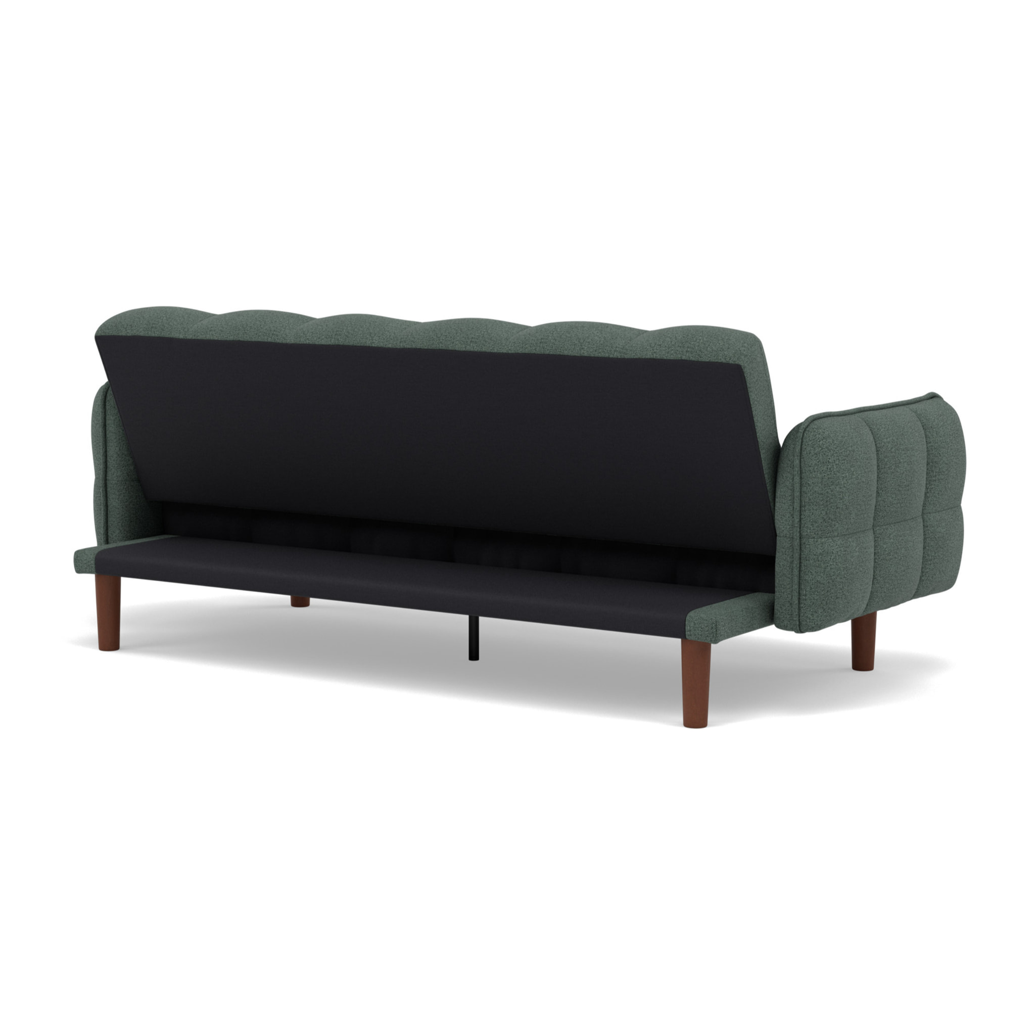 Adam - Canapé convertible clic-clac 2 places bubble en tissu texturé - Vert