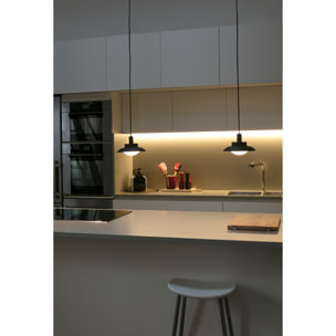 SIDE 200 Colgante negro y cobre G9