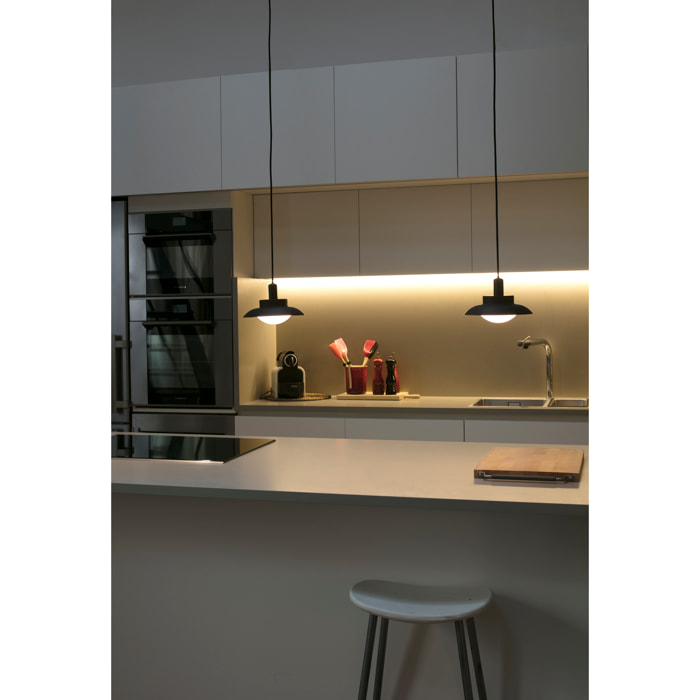SIDE 200 Colgante negro y cobre G9