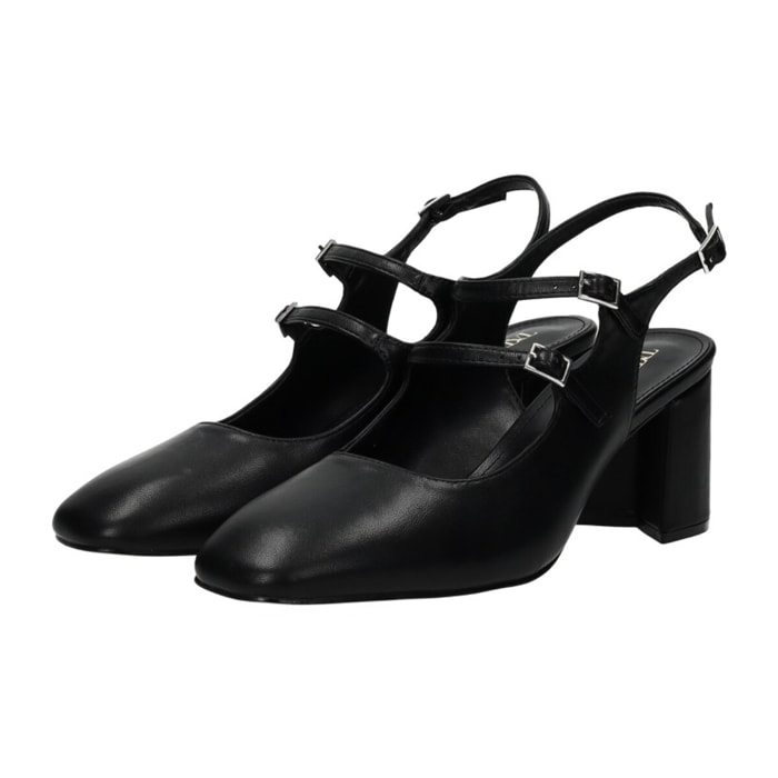 Décolleté sling back Donna Tata Italia Nero