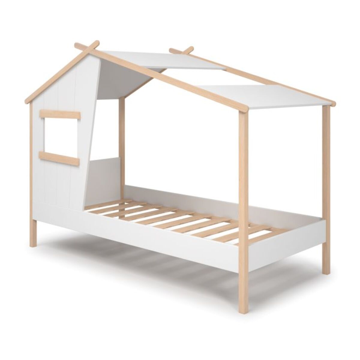 Cama cabaña Hutbed Blanco - Oak Soft