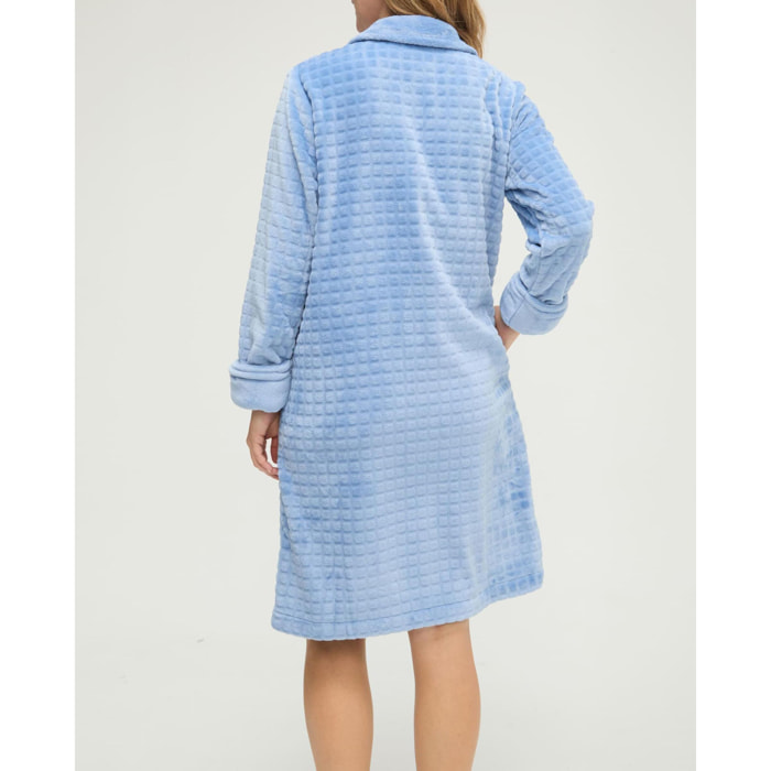 Bata mujer jacquard con botones