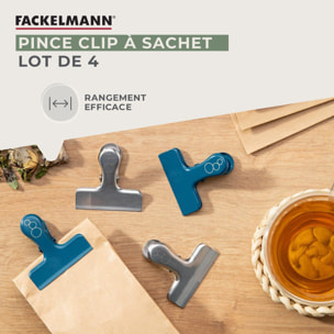 Lot de 4 pinces inox pour fermer les sachets Fackelmann Balance