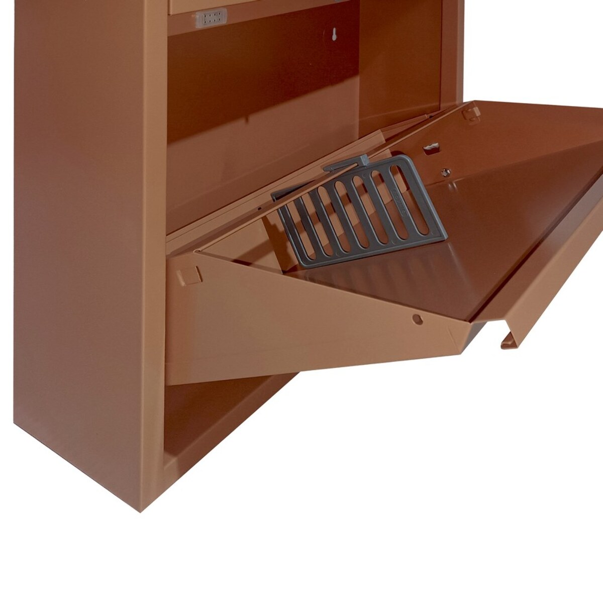 Scarpiera in metallo 3 ante mattone 80x14,2x103,2 cm - Emy