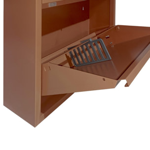 Scarpiera in metallo 3 ante mattone 80x14,2x103,2 cm - Emy