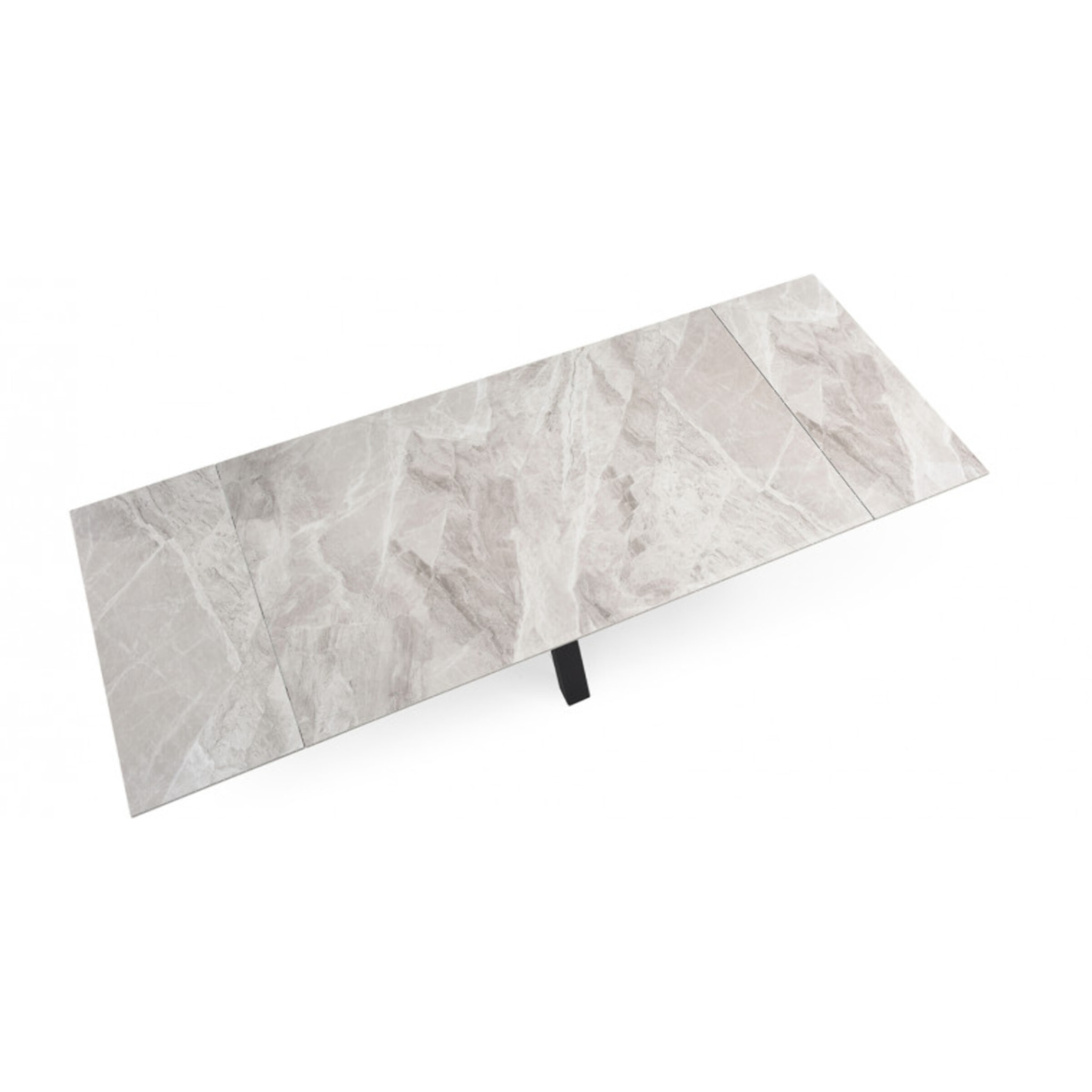 Plateau céramique de table extensible gris brillant L160/240cm - UNIK