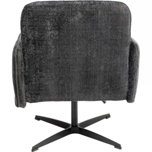 Chaise avec accoudoirs pivotante Tabea grise Kare Design