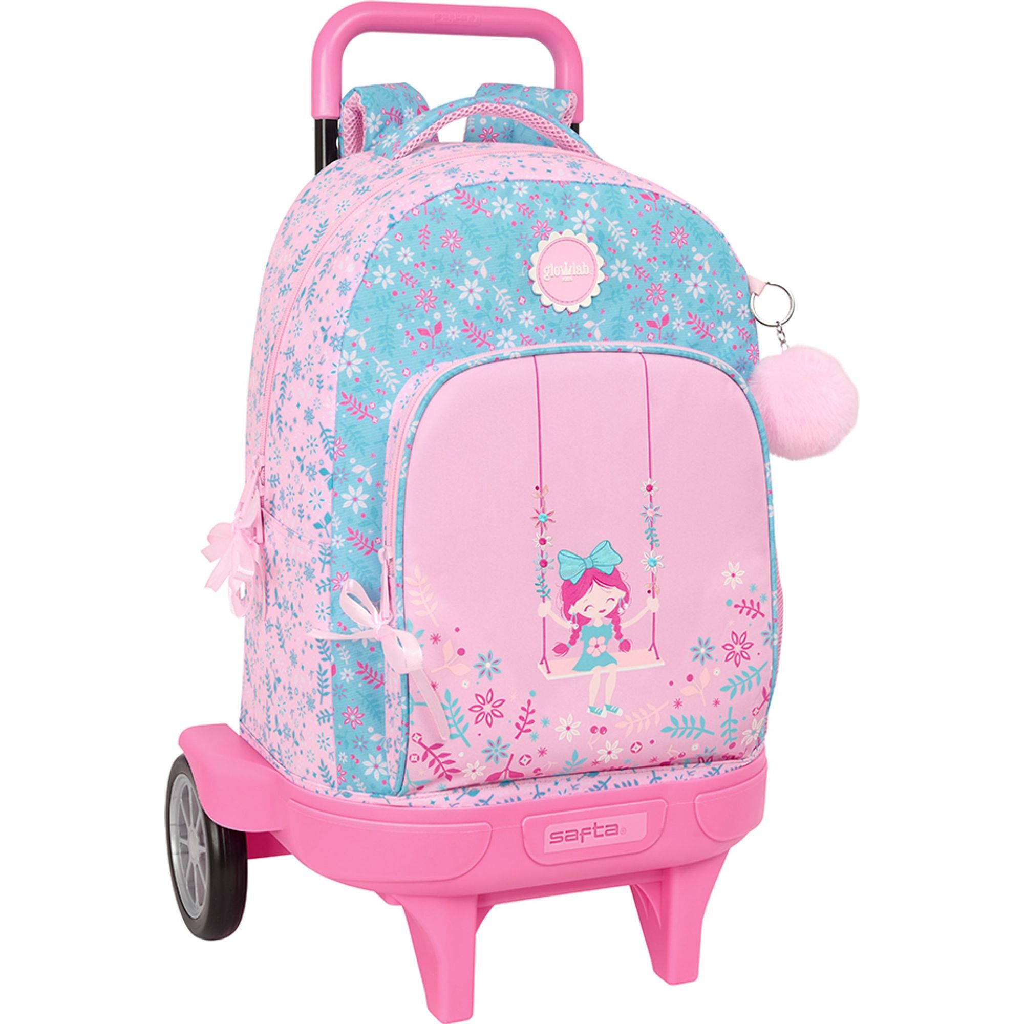 Mochila gde. c/ruedas compact evol. ext. glowlab kids "swing"