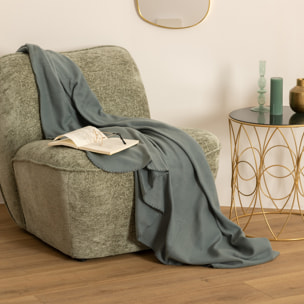 Plaid polaire - polaire - bleu orage - 125x150 cm