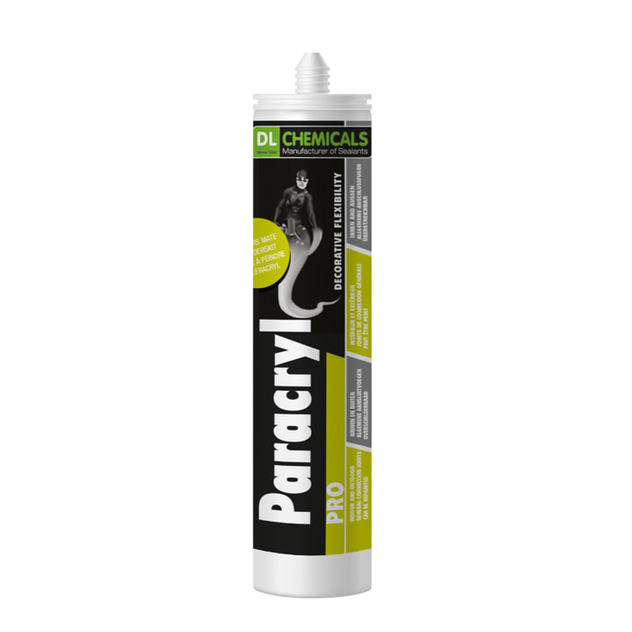 Mastic acrylique Paracryl PRO DL CHEMICALS - 300 ml - Blanc - 100595