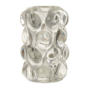 J-Line bougeoir Bollie - verre - transparent