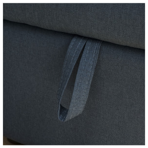 Canapé d'angle convertible CLARK 3 places bleu