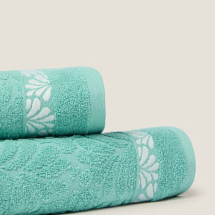 Juego toallas de baño hojis agua marina Hojis color agua marina