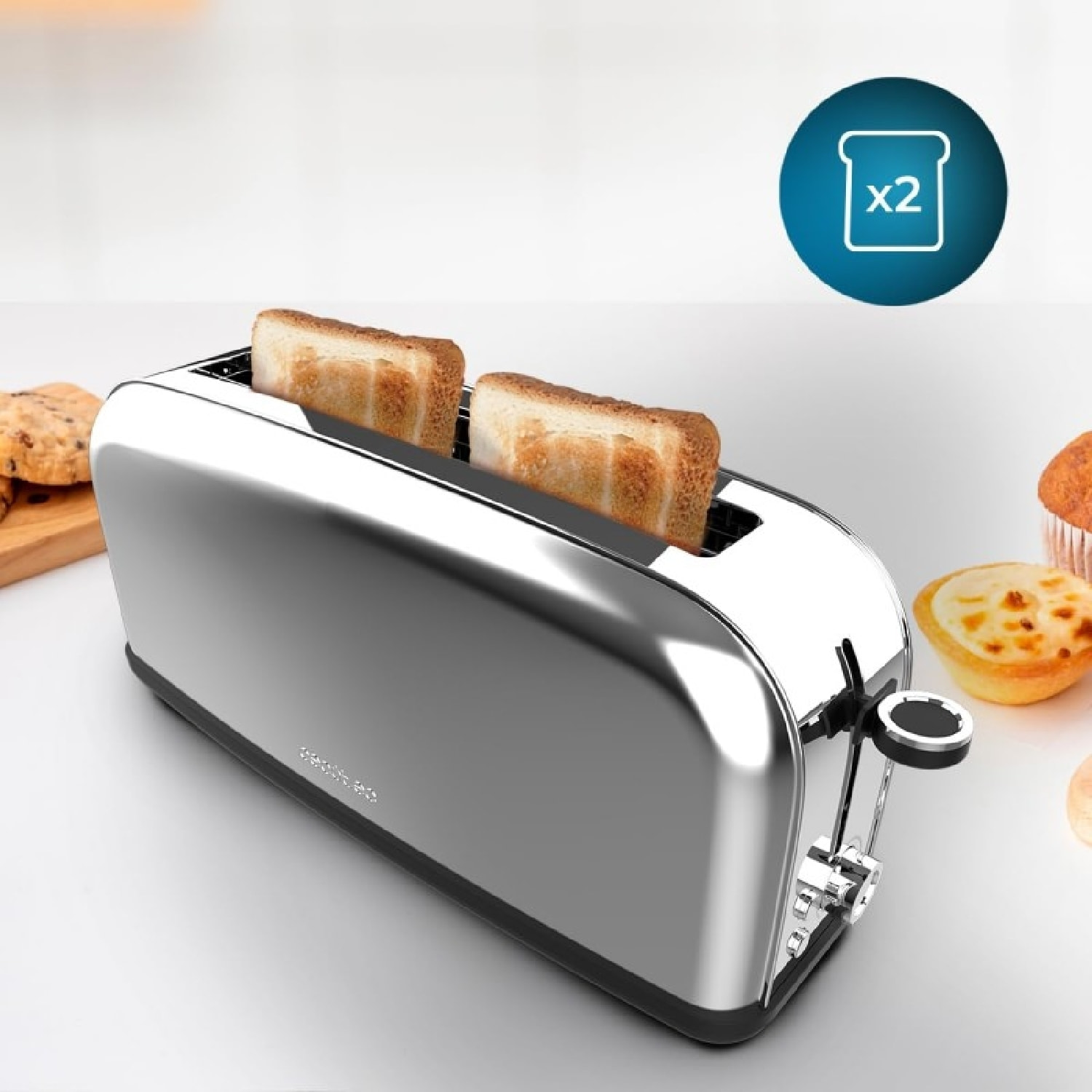 Tostapane verticali Toastin' time 850 Inox Long Lite Cecotec