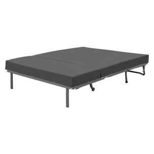 Banquette convertible Melissa, matelas Simmons, 140 x 190 cm, taupe