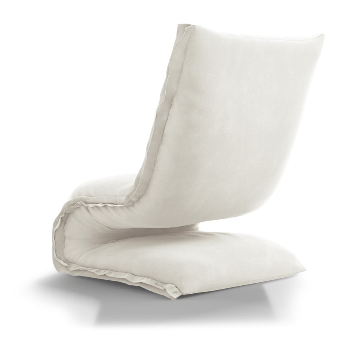 Fauteuil "Adeline" en velours beige clair