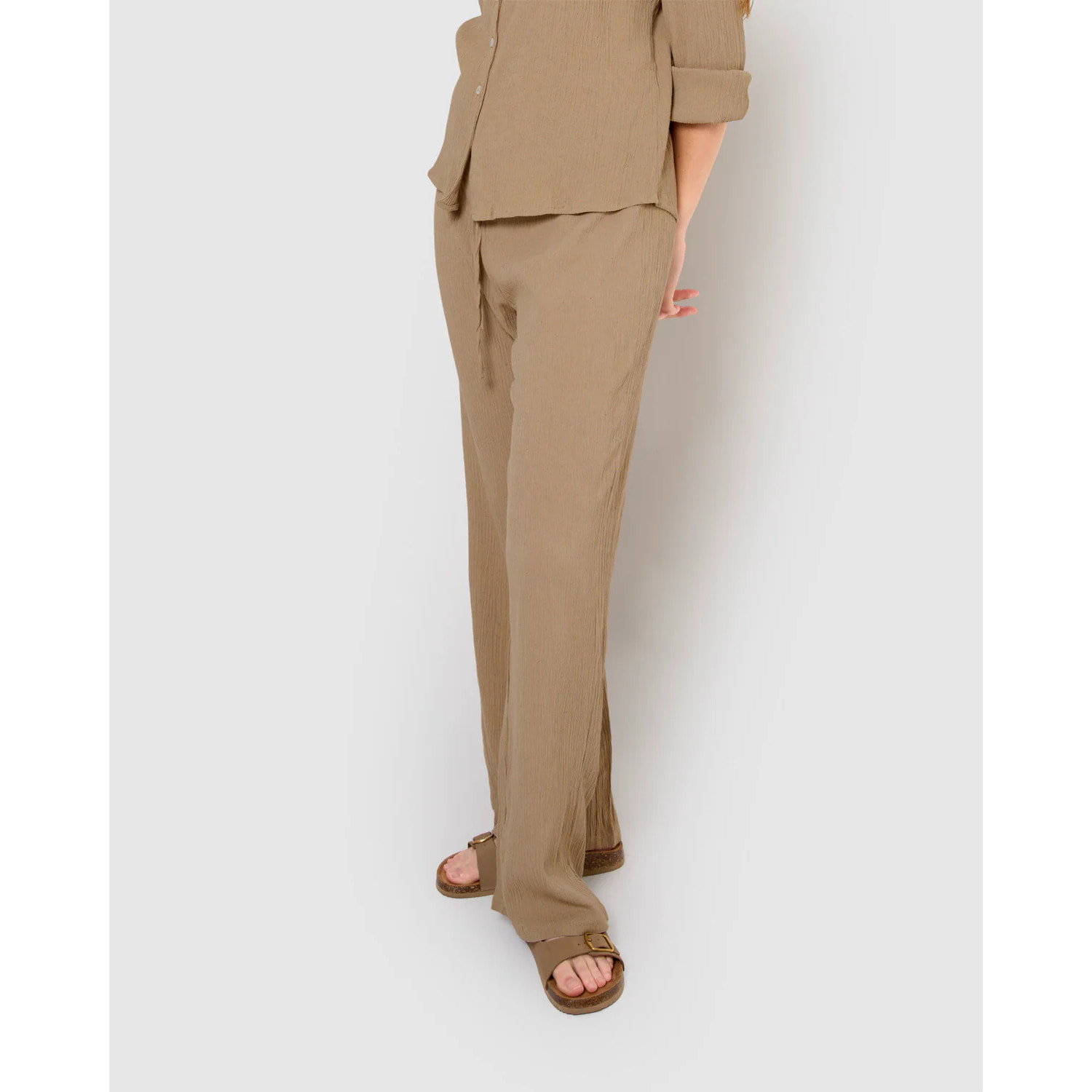 Pantalón algodón lino cuerda