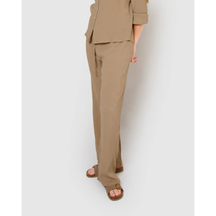 Pantalón algodón lino cuerda