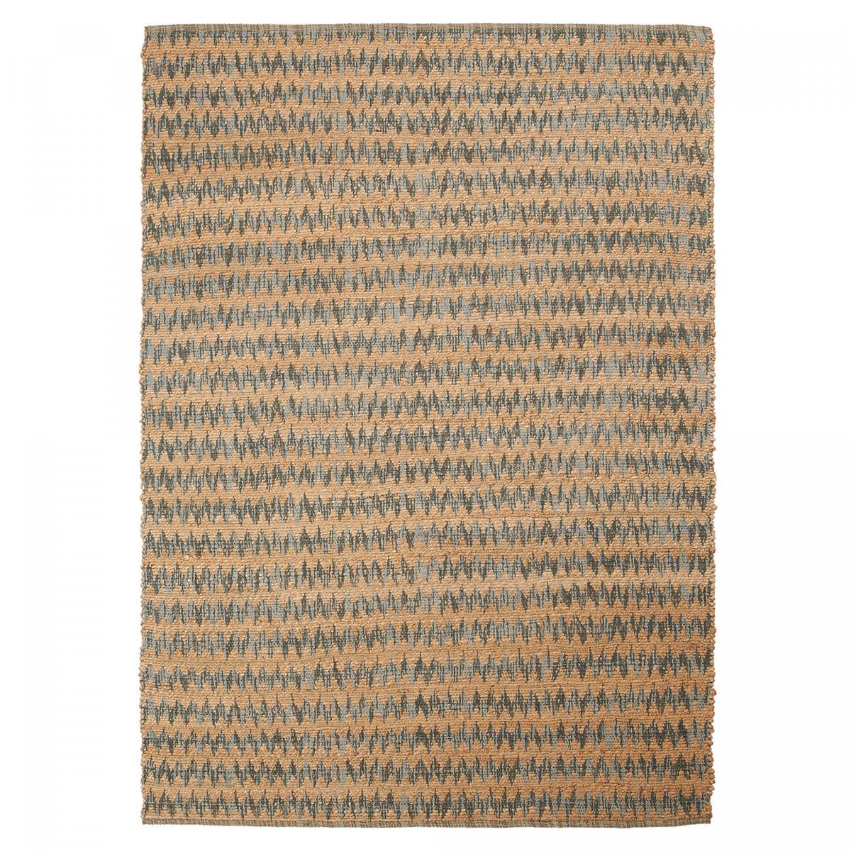 Tapis kilim fait main en chanvre motif géométrique