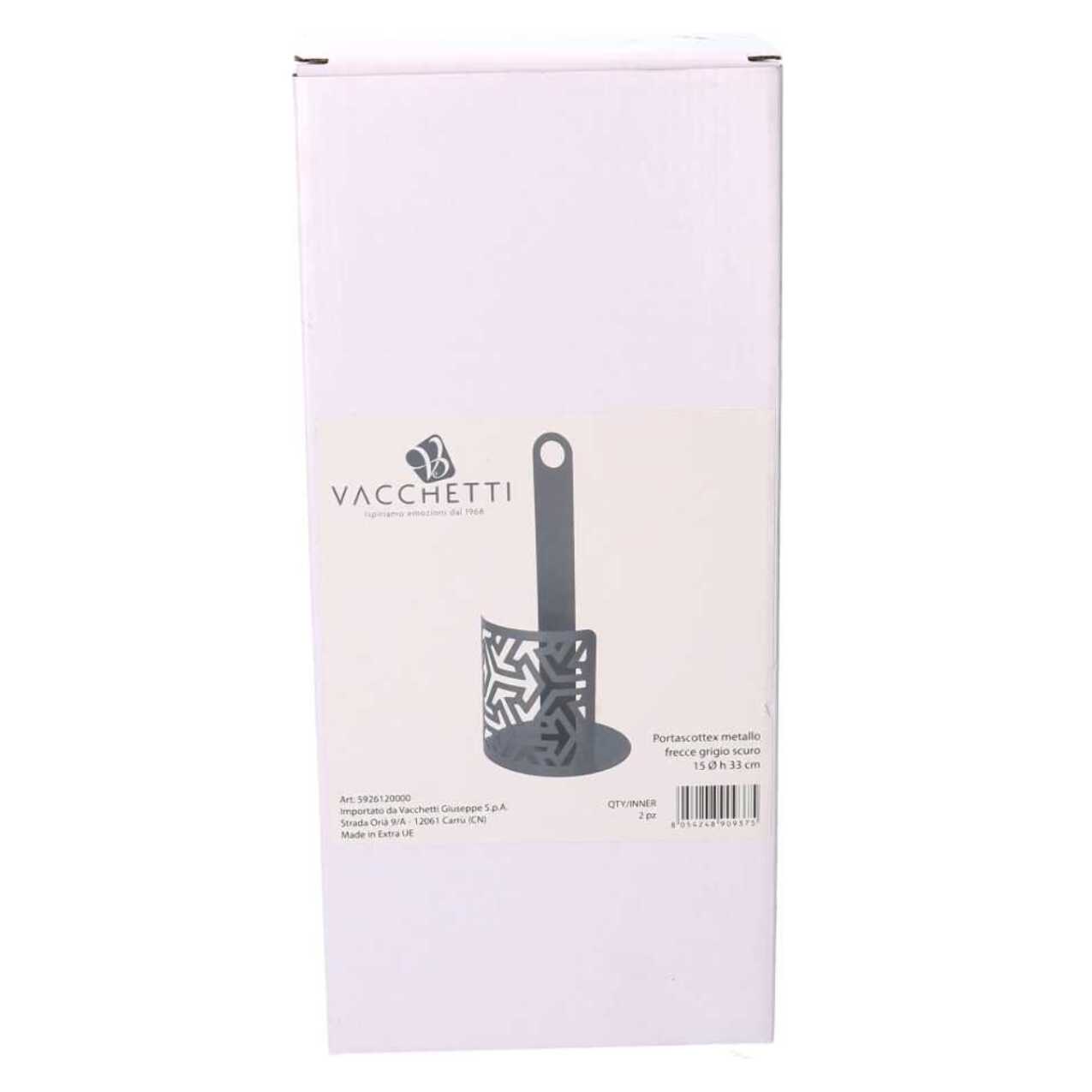 Portascottex in metallo frecce grigio tondo cm ø15h33