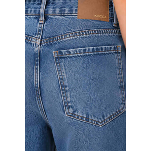 Kocca - Jeans da donna in cotone a vita alta e gamba larga Donna