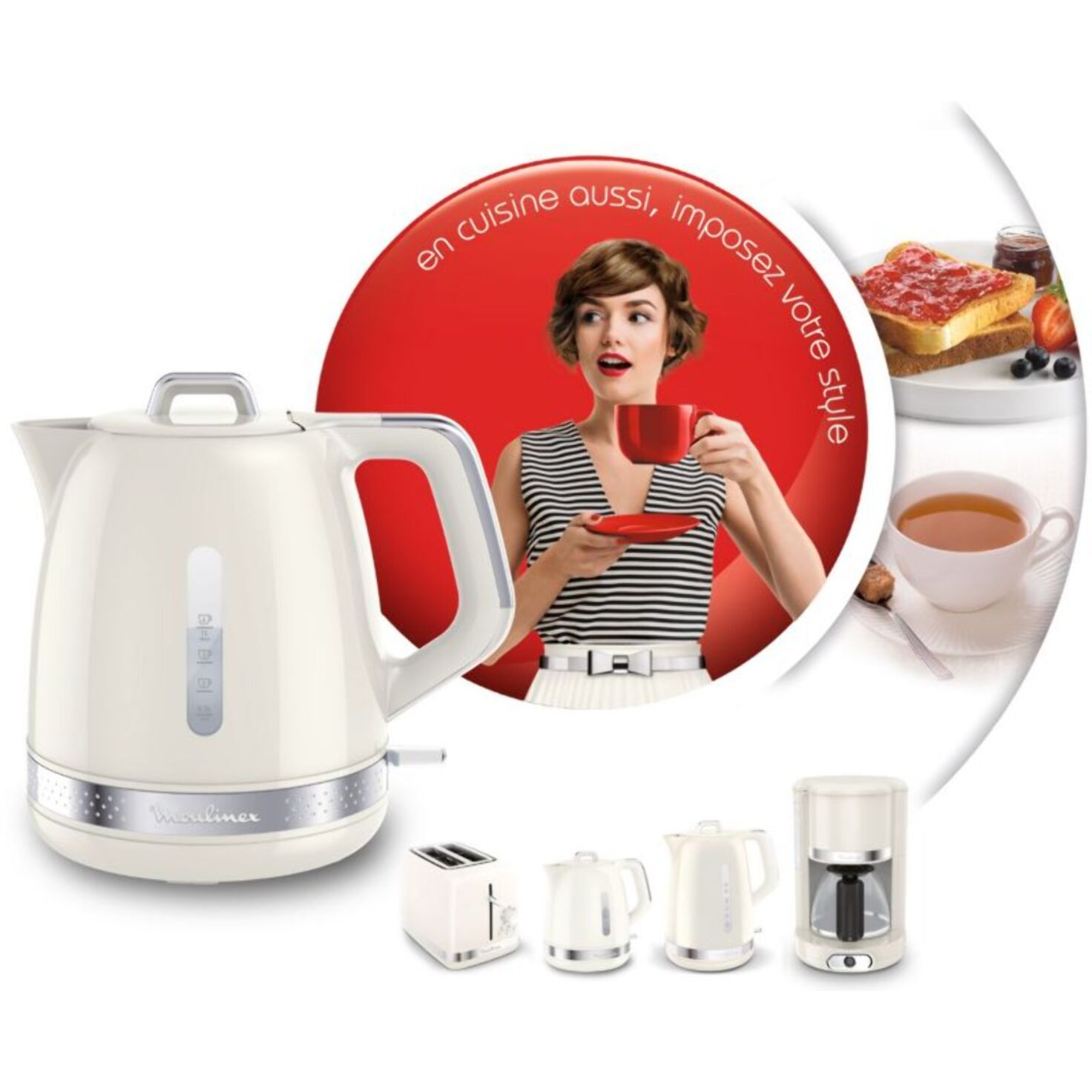 Bouilloire MOULINEX BY323A10 soleil ivoire