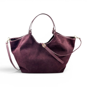 Borsa a Spalla Cheval Firenze Madera Suede Bordeaux