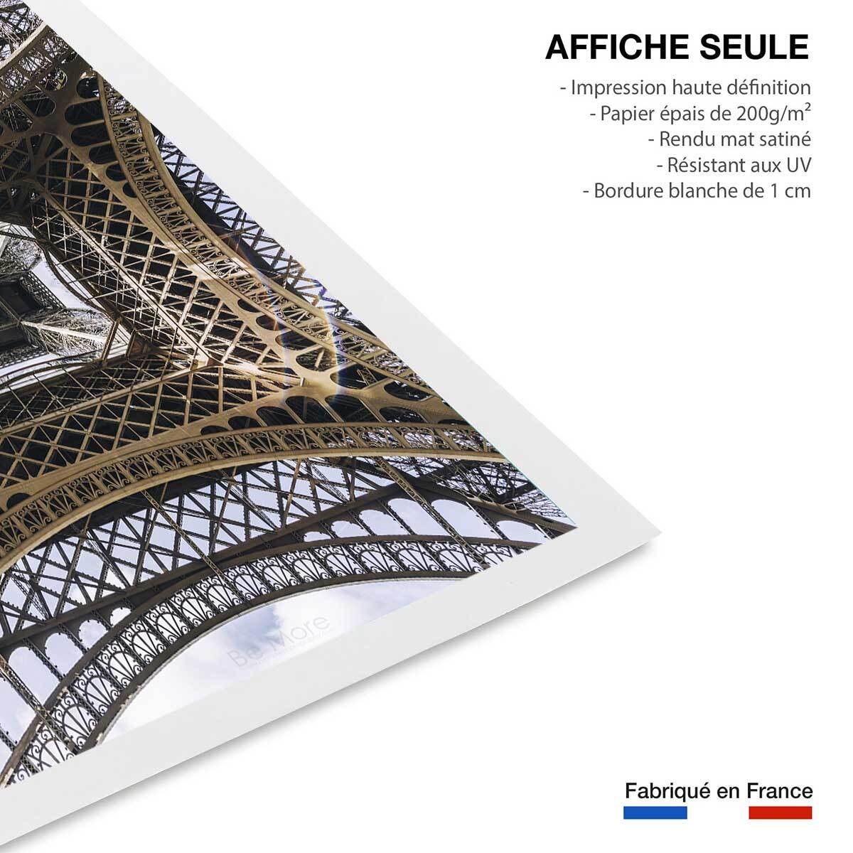 Affiche photo eiffel et son fer Affiche seule