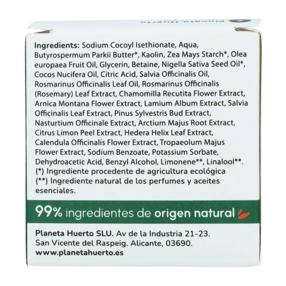 Champú sólido Anticaspa con Romero y Salvia Planeta Huerto 85 gr