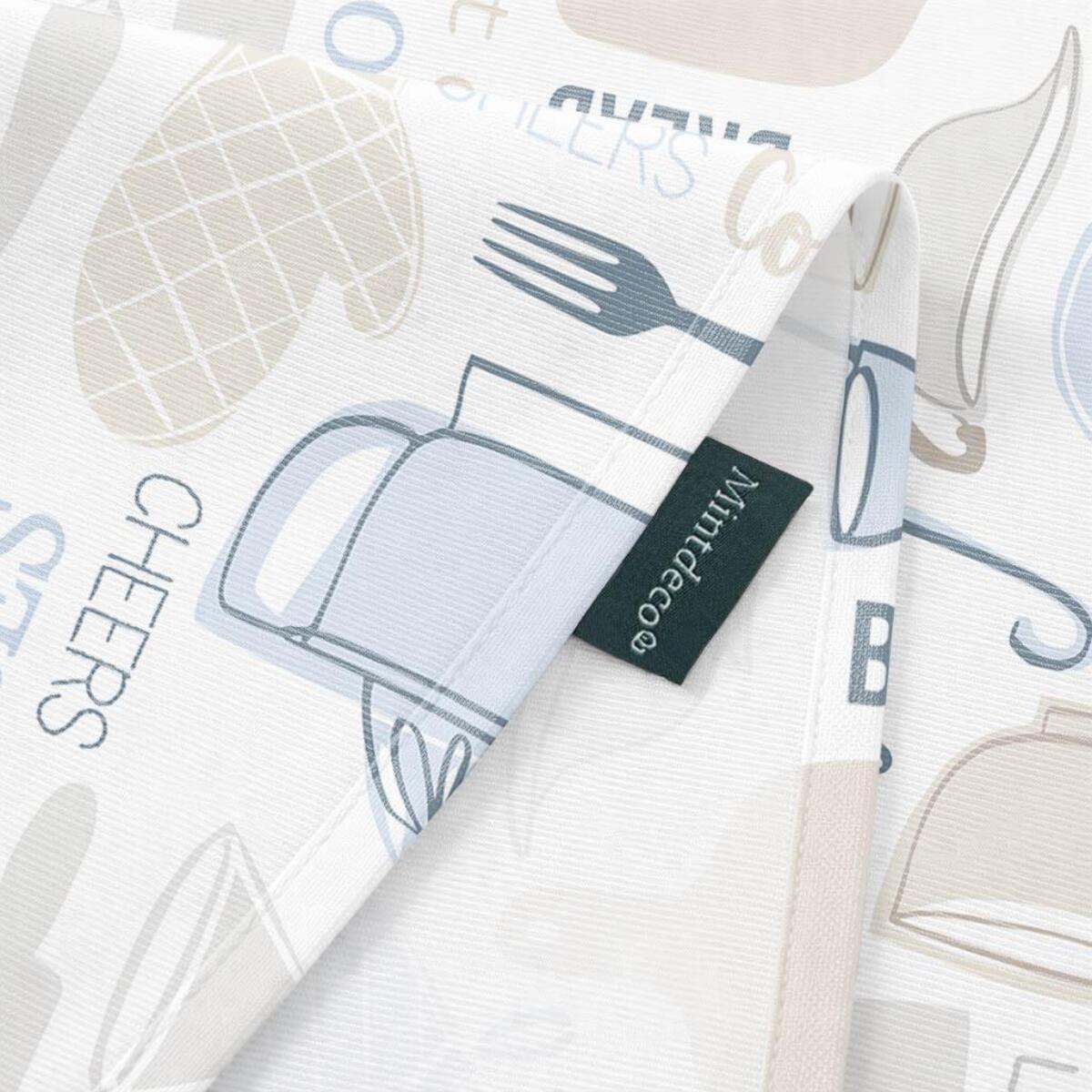 Nappe anti-taches COCINA BLEU - enduite