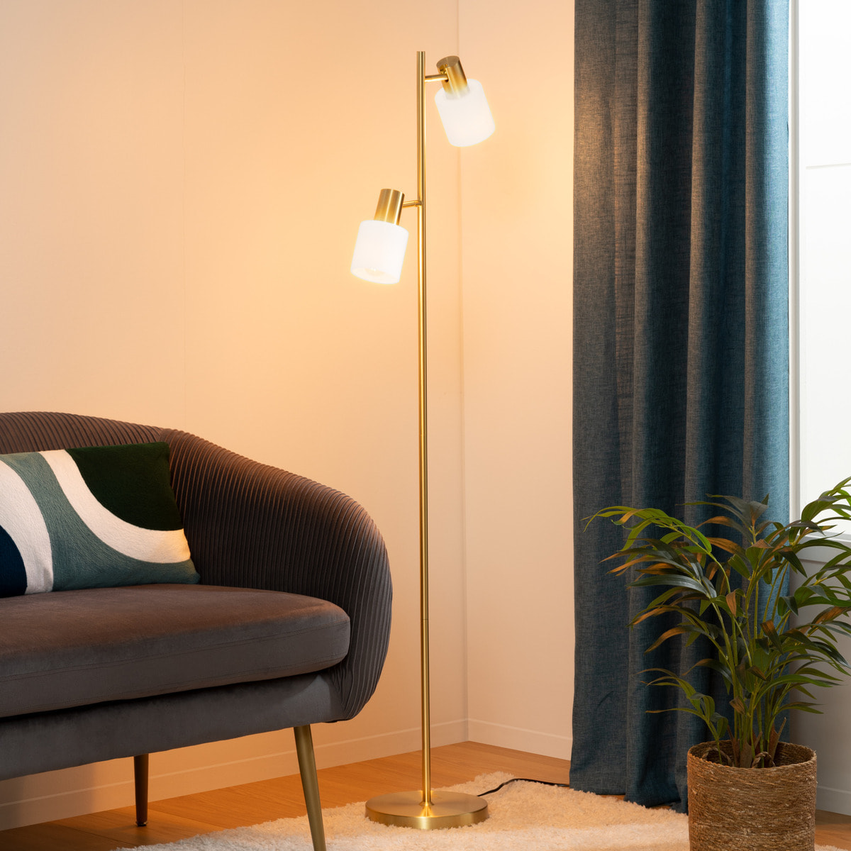 Lampadaire "Tais" H143cm or