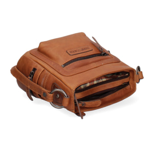 Borsa a tracolla  da uomo In Vera pelle Made in Italy 23x21x10 cm