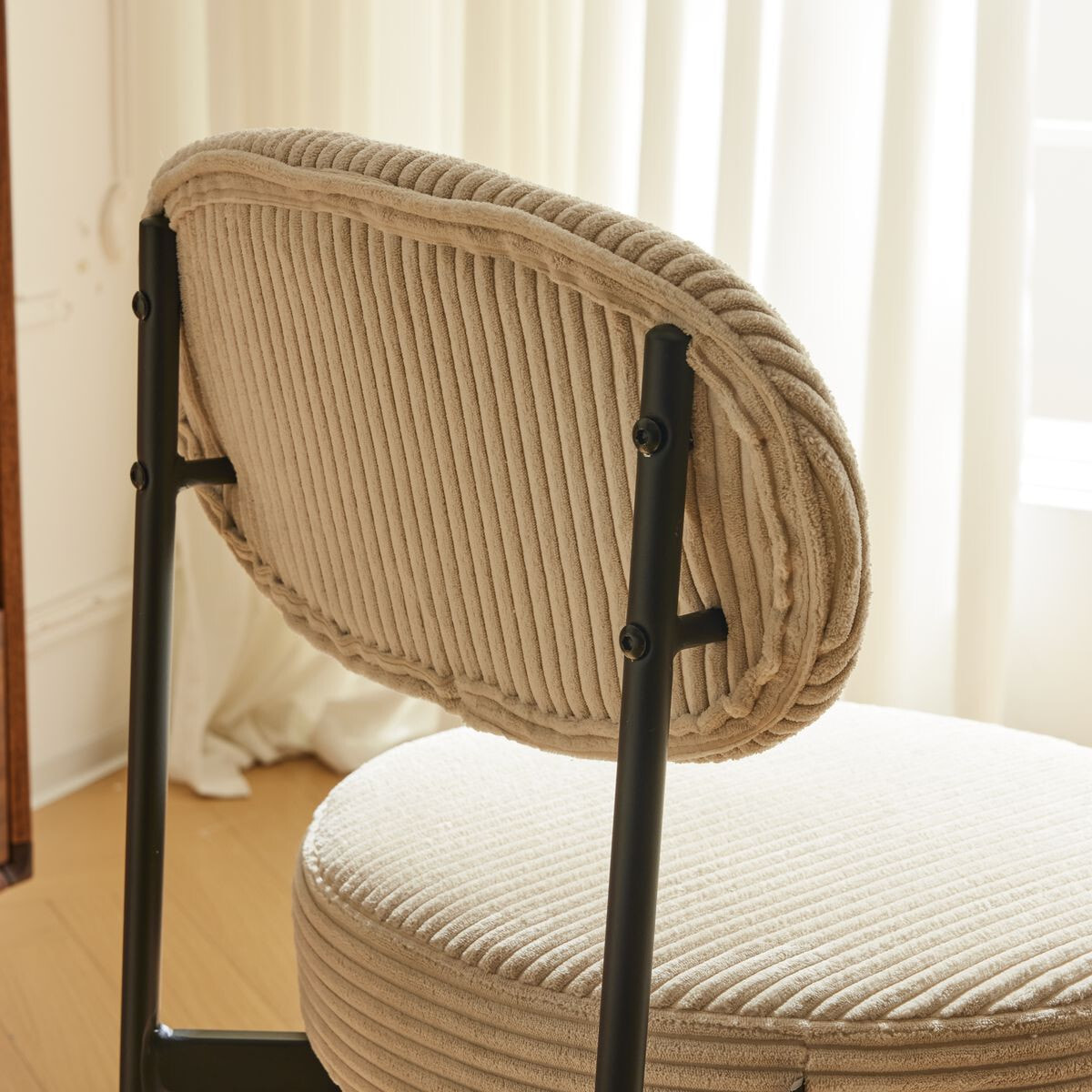 Lot de 2 chaises en velours côtelé - EVORA