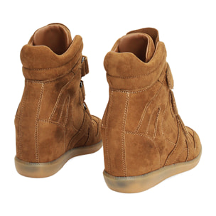 Zapatillas marrones tacón 7 cm