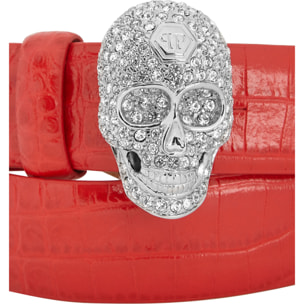 PHILIPP PLEIN Belt Skull crystal