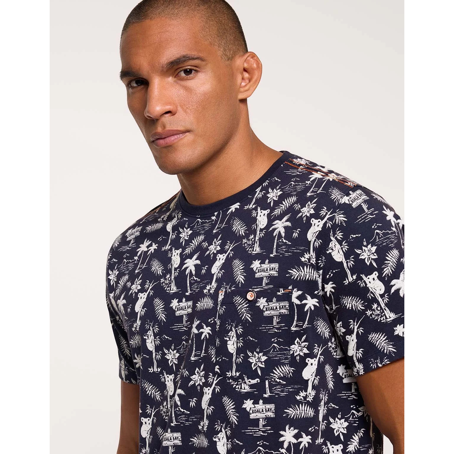 Camiseta Manga Corta Azul Marino - Kahakai