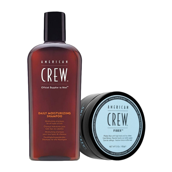 AMERICAN CREW Kit Daily Moisturizing Shampoo 250ml + Fiber 85gr