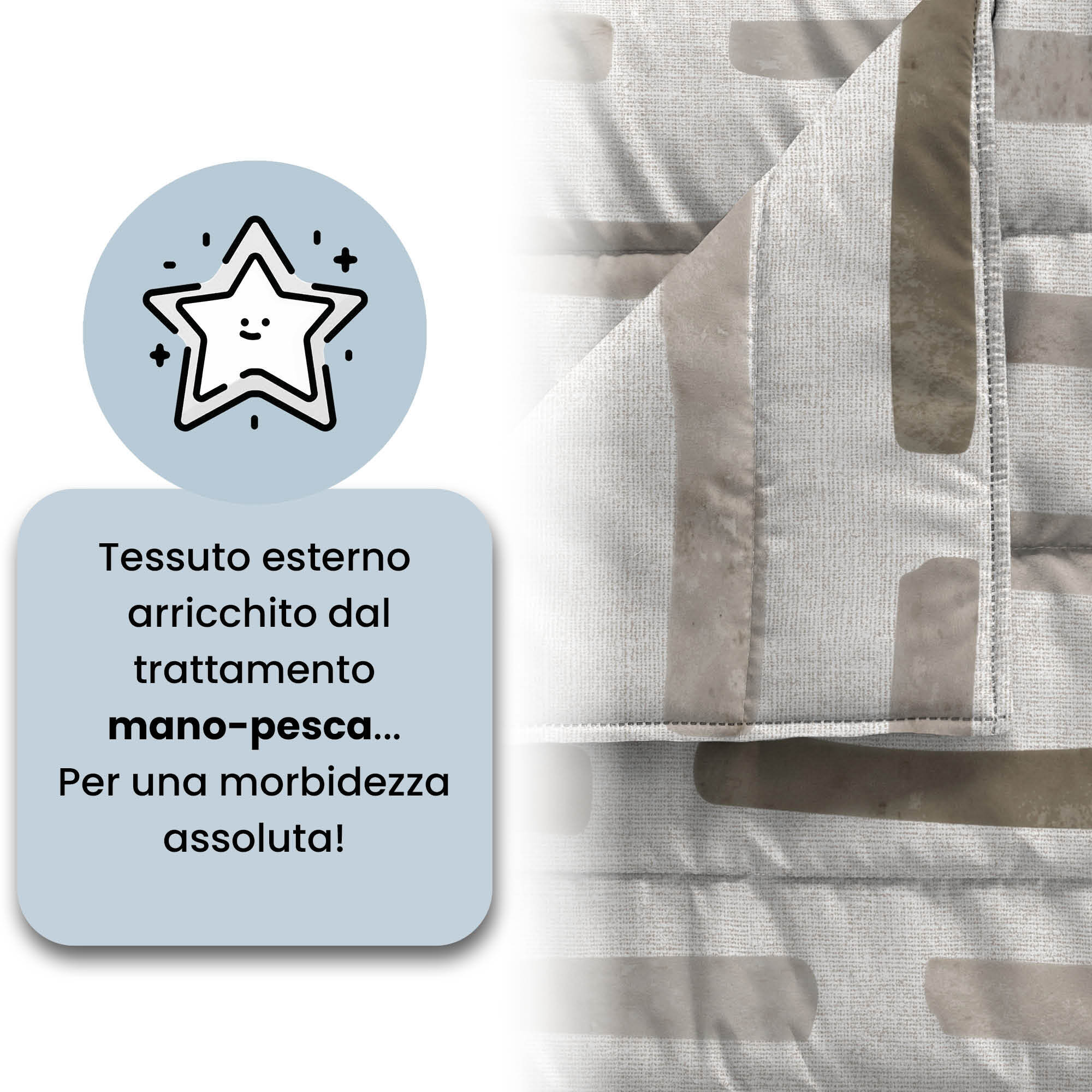 TRAPUNTINO ESTIVO MATRIMONIALE KARMA 100gr - MADE IN ITALY