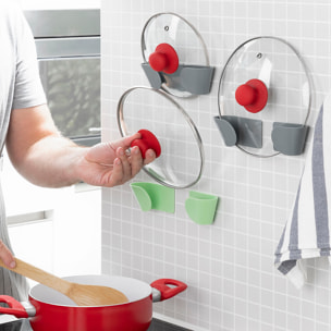 Set di 3 Supporti Adesivi per Coperchi da Cucina Smarack InnovaGoods