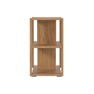 Bibliothèque basse ouverte design finition bois clair chêne L167.5 cm MUSSO