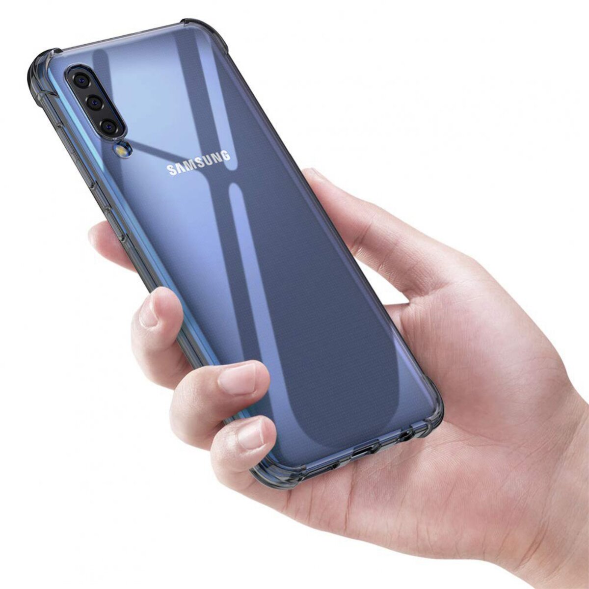 Coque Samsung Galaxy A50 Anti-Chocs avec Bords Renforcés en silicone Transparente