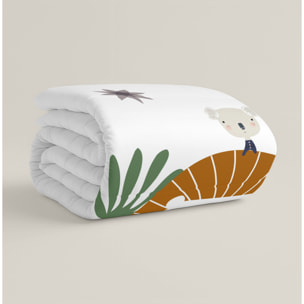 Edredón Nórdico Estampado - Infantil - 100% Algodón - 200 gr/m² con Tacto Pluma - Jungla Niño