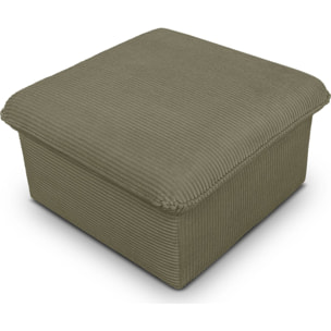 Pouf coffre de rangement en velours côtelé - BAYA