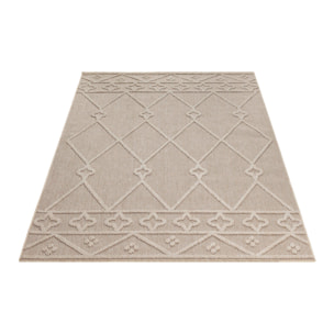 PATARA - Tapis intérieur/extérieur motif oriental beige - PAT4955BEI