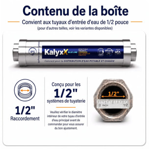 Alternative adoucisseur d'eau KalyxX Blue Line 1/2" (IPSKXFRBG12)