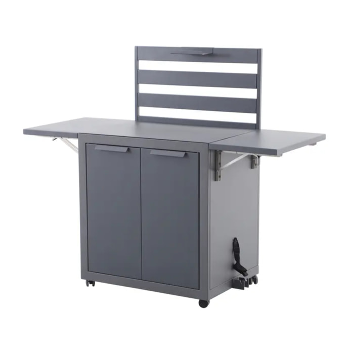 Desserte de jardin 2 portes Oxyana gris graphite