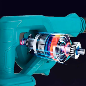Soplador de hojas eléctrico e inalámbrico, 2x 3000mAh, 2.8 m3/min y 16000 rpm.