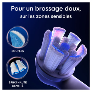 Oral-B Série iO Gentle Care, Brossettes rondes de rechange Authentiques, Convient aux Gencives sensibles, 6