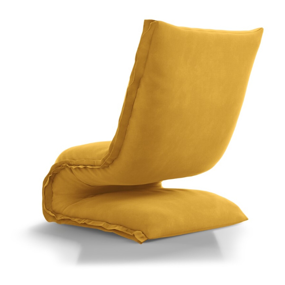 Fauteuil "Adeline" en velours jaune