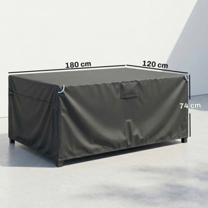 Housse salon de jardin imperméable avec évent tissu oxford 420D noir